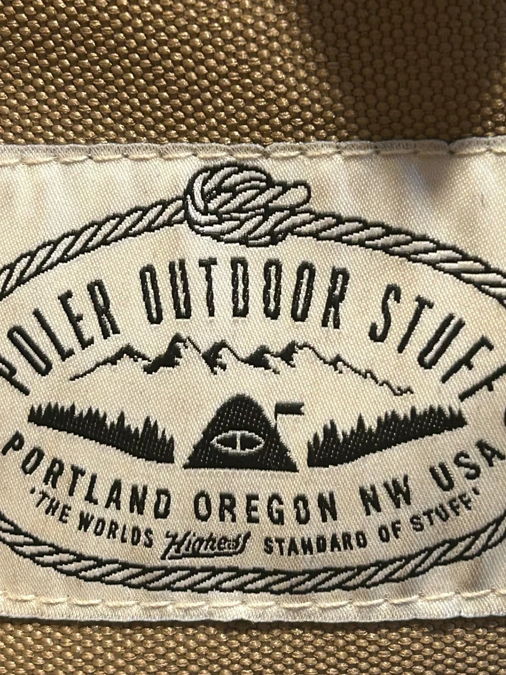 Polar Outdoor Stuff Canvas Roll-Top Backpack in Tan -